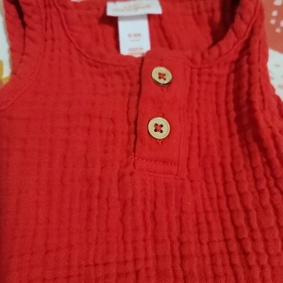 Cat & Jack Patriotic Red White Blue Shirt Pants Outfit Baby Size 0-3 Months - Picture 5 of 6